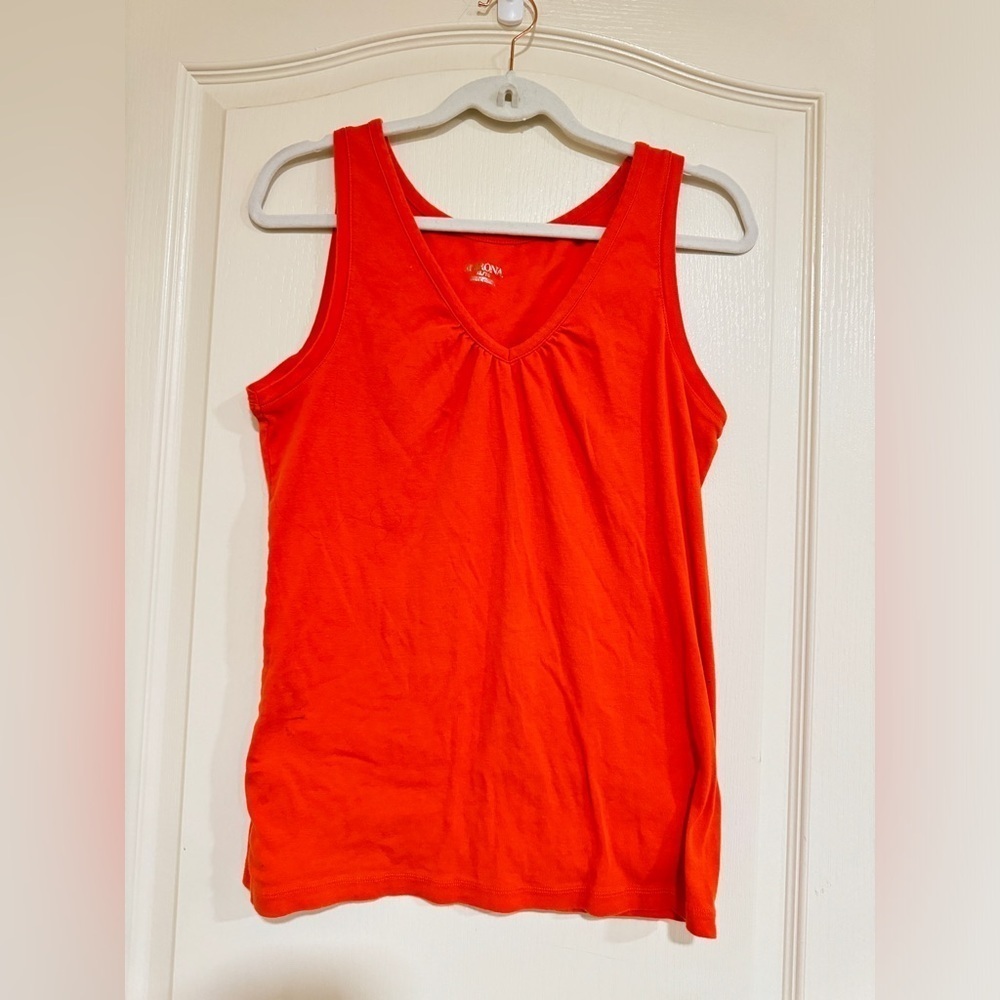 Merona orange v neck tank top